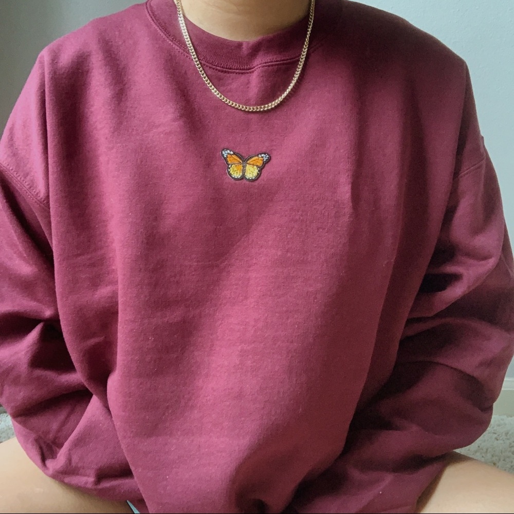 n e w |  butterfly crewneck 🦋💙 - Picture 2 of 8